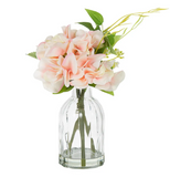 HYDRANGEA IN GLASS VASE PINK