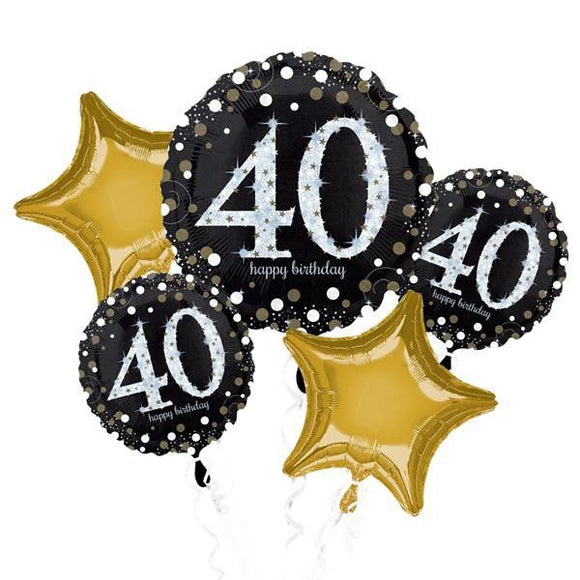 Balloon Bouquet Sparkling Birthday 40th