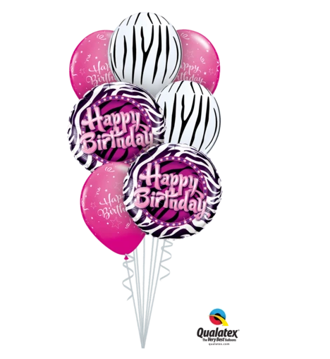 Zebra Birthday Balloons - Gifts2remember