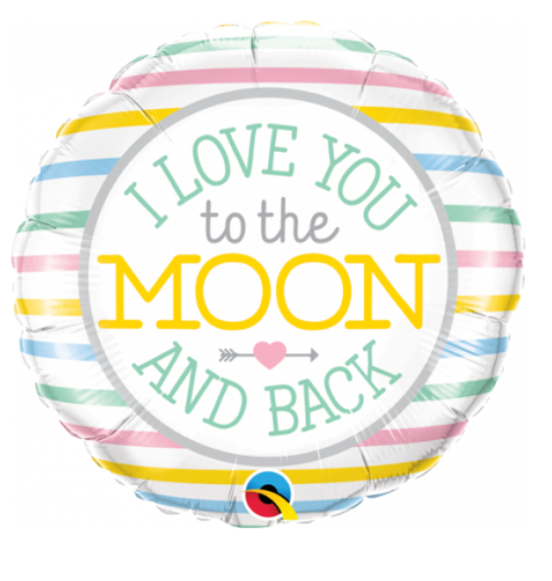 I Love You To The Moon and Back Round Foil Balloon