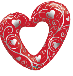 Red Shaped Heart Foil Balloon