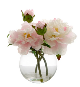 PEONY IN WATER BOWL