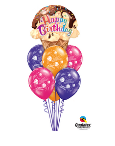Bouquet Of Happy Birthday Ice Cream Balloons
