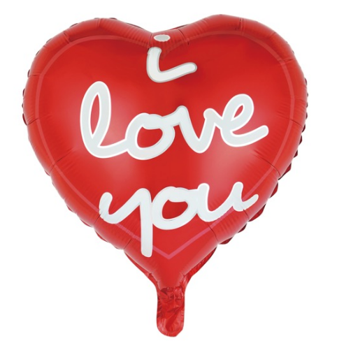I Love You Red Heart Foil Balloon