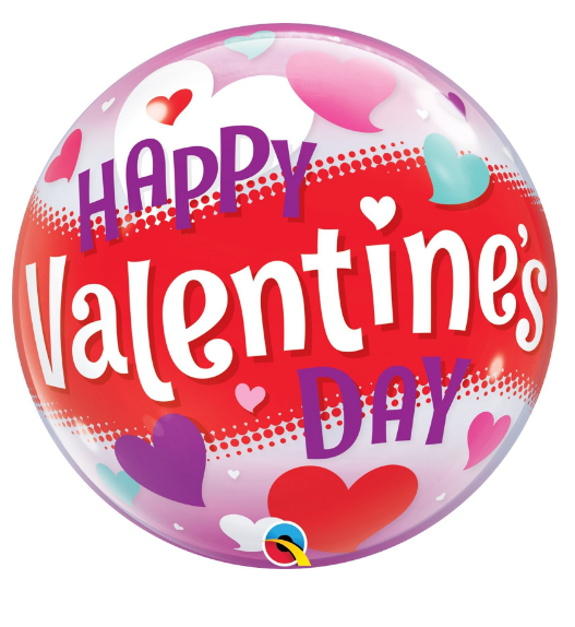 Happy Valentine's Day Heart Bubble Balloons