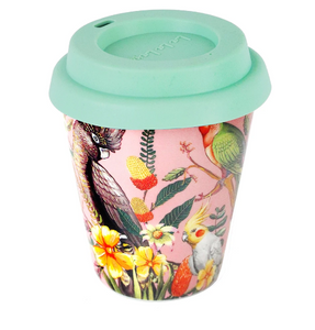 Double Wall Ceramic Coffee Cup - Floral Paradiso