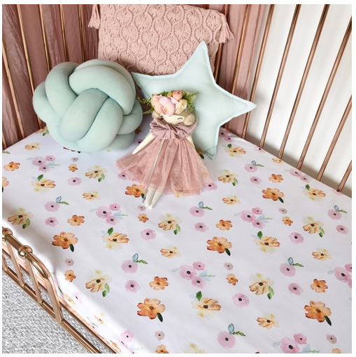 Poppy Fitted Cot Sheet
