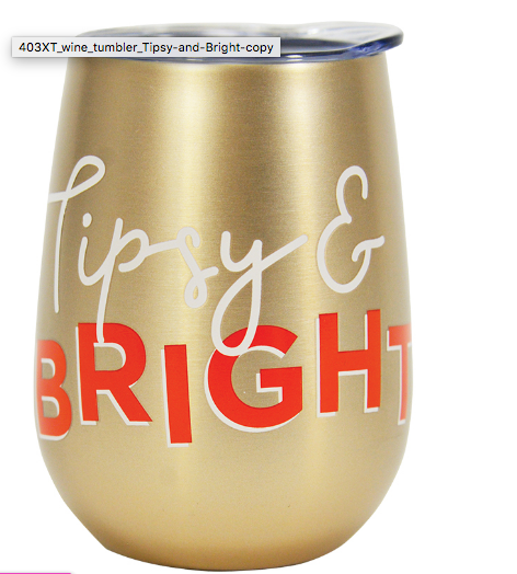 Wine Tumbler – Double Walled – Tipsy & Bright