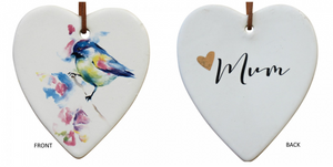 Mum Ceramic Hanging Heart - Gifts2remember